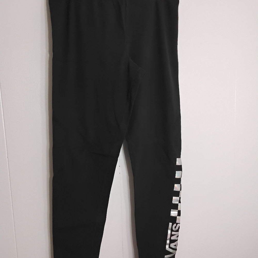 Vans Black Casual Leggings with LOGO
